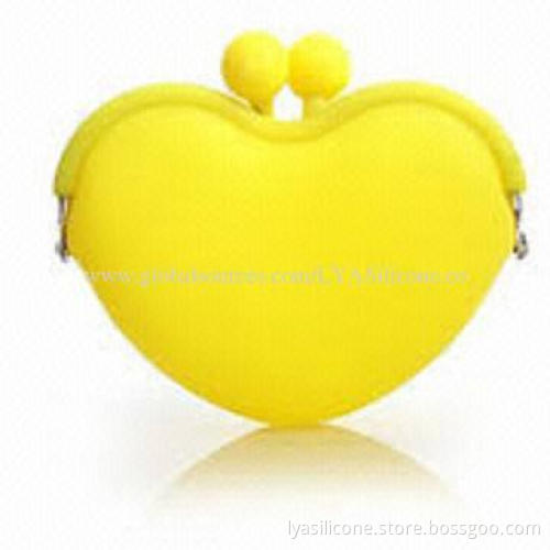 Silicone heart shape purse, stainless steel and hand oil, exist mould